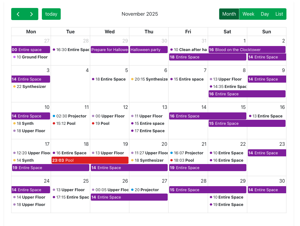 Calendar View